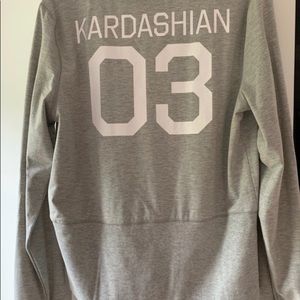 Kardashian Kollection Grey Sweatshirt